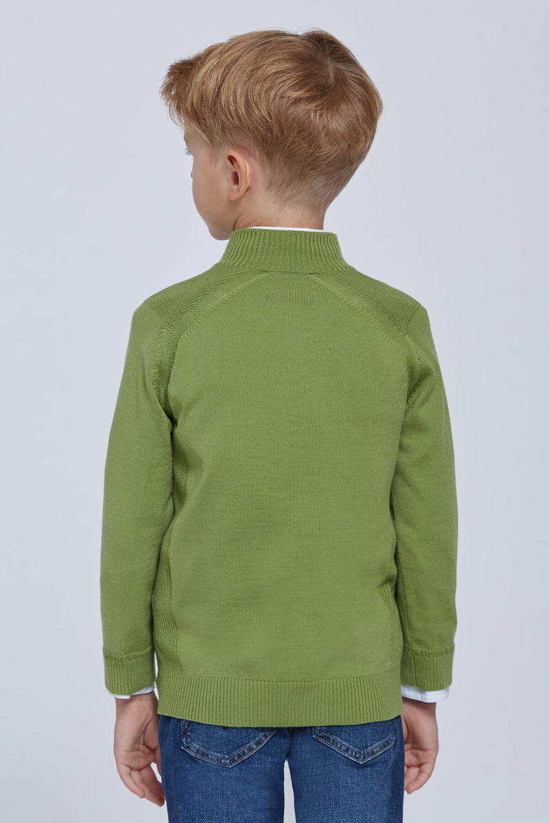 Hemington Fermuarlı Merino Yün Yeşil Activewear Çocuk Triko. 4