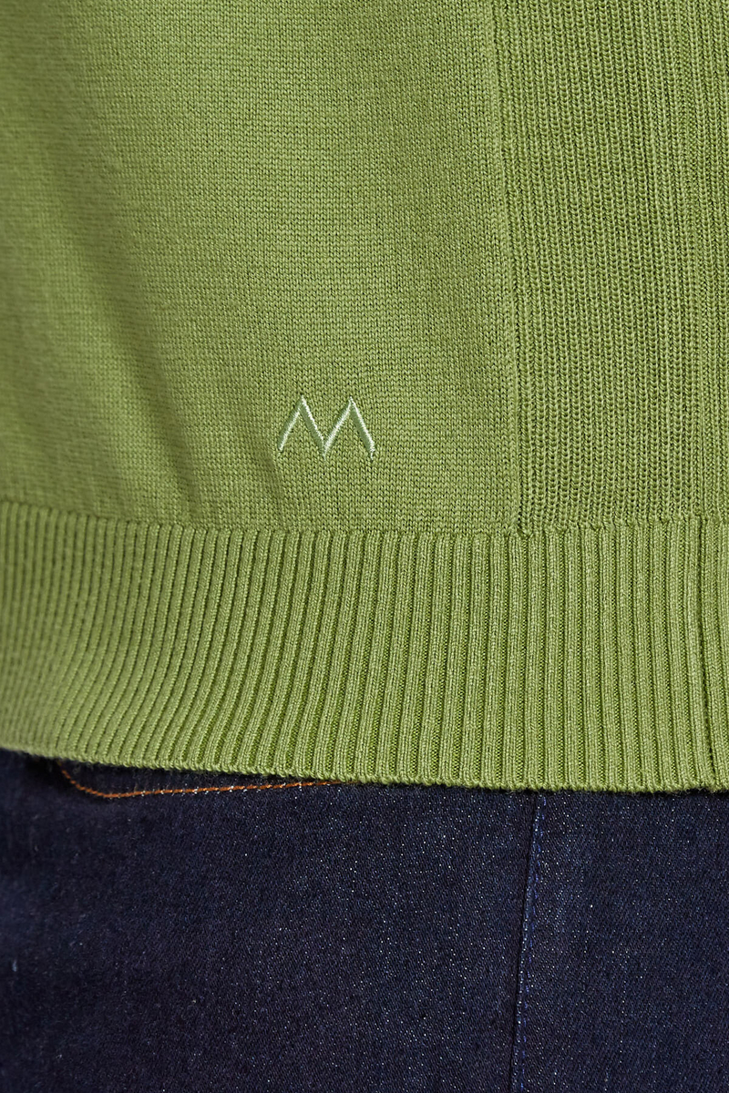 Hemington Fermuarlı Merino Yün Yeşil Activewear Triko. 7
