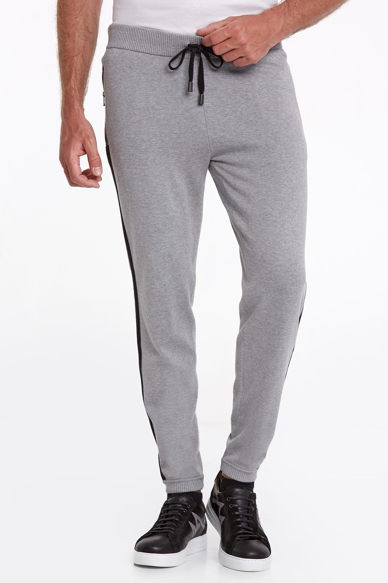 Hemington Gri Giza Pamuk Triko Spor Pantolon. 1 Hemington Gri Giza Pamuk Triko Spor Pantolon. 1