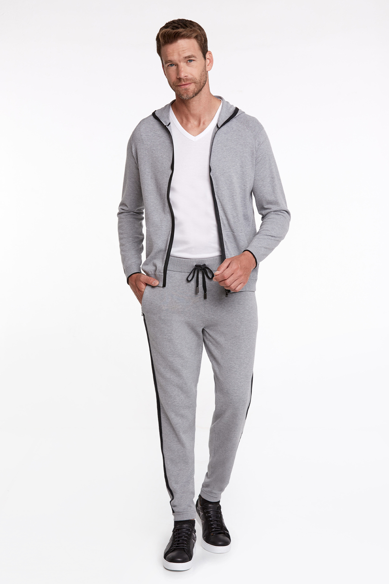 Hemington Gri Giza Pamuk Triko Spor Pantolon. 2 Hemington Gri Giza Pamuk Triko Spor Pantolon. 2