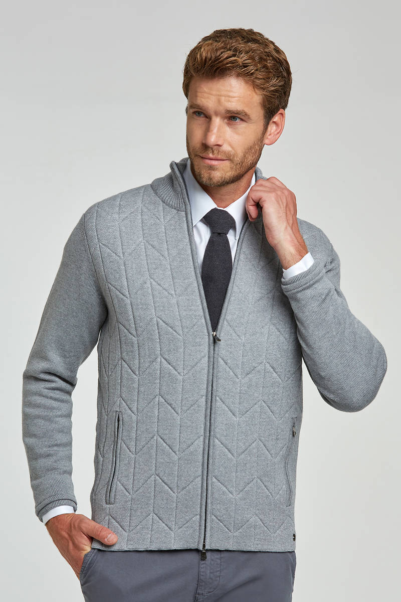 Merino Yün Açık Gri Activewear Triko Mont Merino Yün Açık Gri Activewear Triko Mont