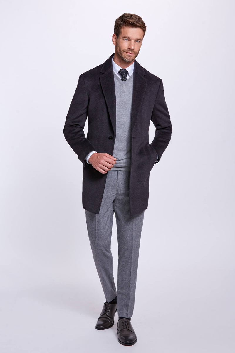 Hemington V Yaka Slim Fit Açık Gri Merino Yün Triko. 5 Hemington V Yaka Slim Fit Açık Gri Merino Yün Triko. 5