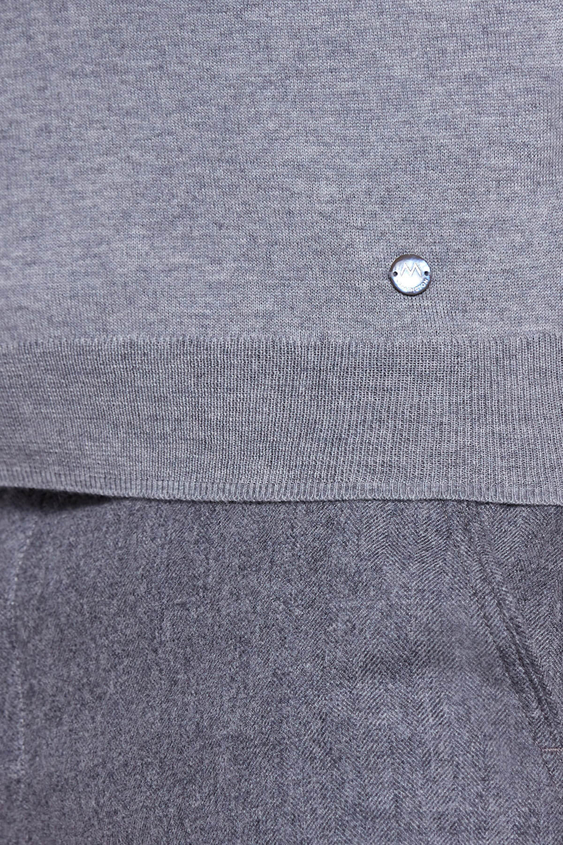 Hemington V Yaka Slim Fit Açık Gri Merino Yün Triko. 7 Hemington V Yaka Slim Fit Açık Gri Merino Yün Triko. 7