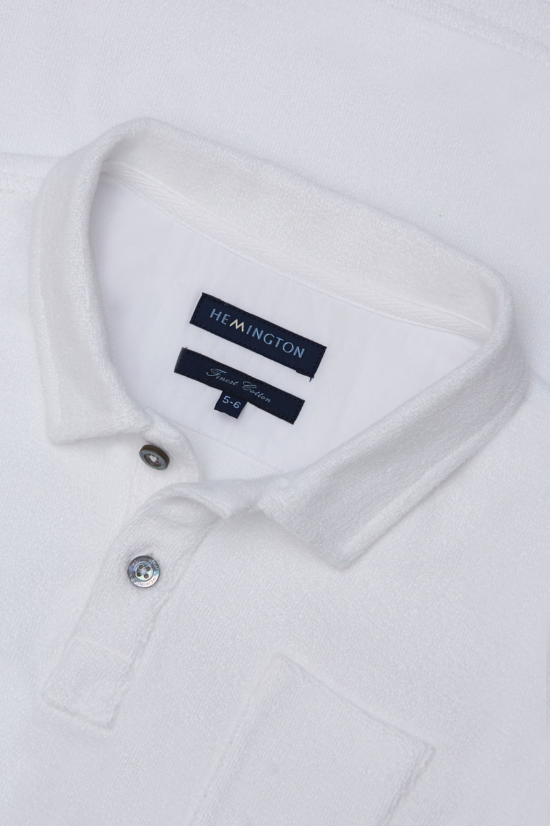 Hemington Havlu Kumaş Beyaz Polo Yaka Çocuk T-Shirt. 2 Hemington Havlu Kumaş Beyaz Polo Yaka Çocuk T-Shirt. 2