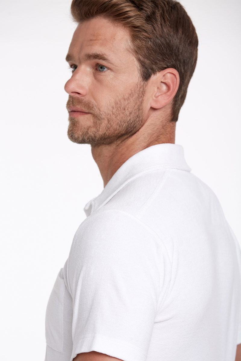 Hemington Havlu Kumaş Beyaz Polo Yaka T-Shirt. 5 Hemington Havlu Kumaş Beyaz Polo Yaka T-Shirt. 5