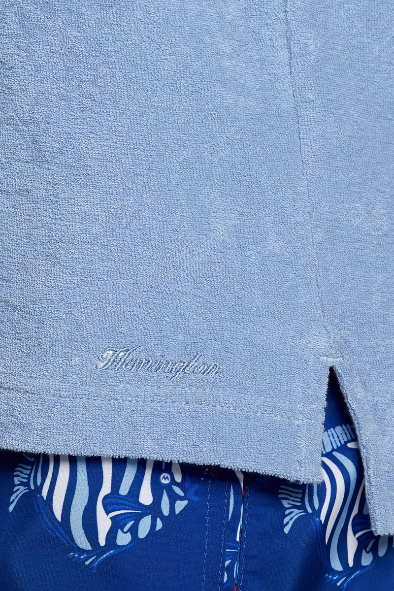 Hemington Havlu Kumaş Mavi Polo Yaka T-Shirt. 6 Hemington Havlu Kumaş Mavi Polo Yaka T-Shirt. 6