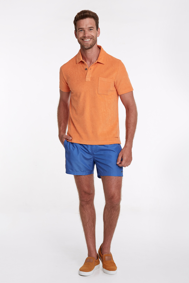 Hemington Havlu Kumaş Turuncu Polo Yaka T-Shirt. 1 Hemington Havlu Kumaş Turuncu Polo Yaka T-Shirt. 1