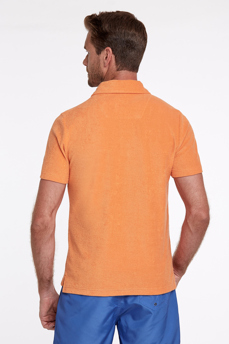 Hemington Havlu Kumaş Turuncu Polo Yaka T-Shirt. 4 Hemington Havlu Kumaş Turuncu Polo Yaka T-Shirt. 4