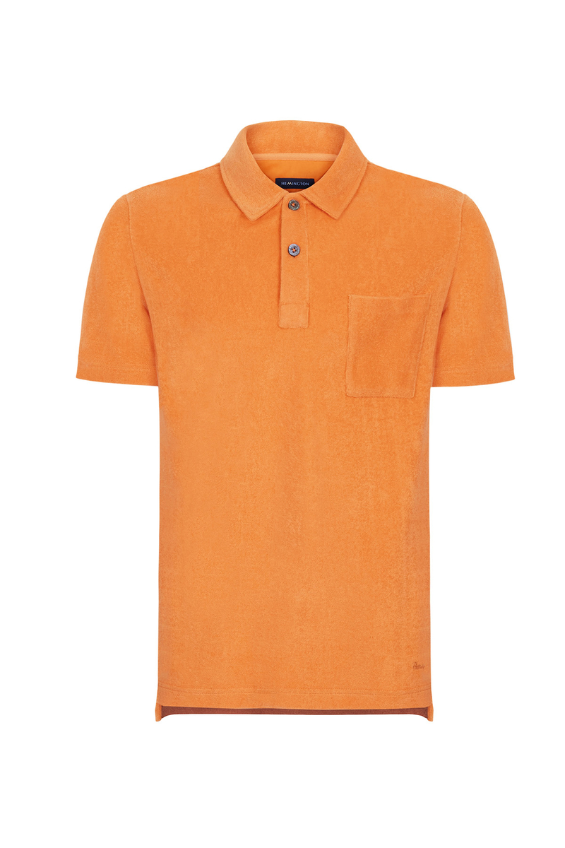 Hemington Havlu Kumaş Turuncu Polo Yaka T-Shirt. 7 Hemington Havlu Kumaş Turuncu Polo Yaka T-Shirt. 7