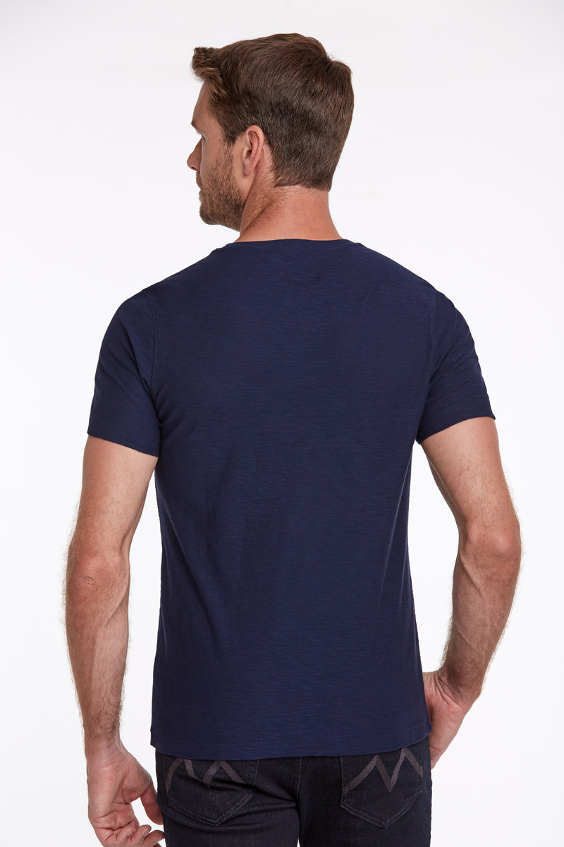 Hemington Logolu Bisiklet Yaka Lacivert Pamuk T-Shirt. 4 Hemington Logolu Bisiklet Yaka Lacivert Pamuk T-Shirt. 4
