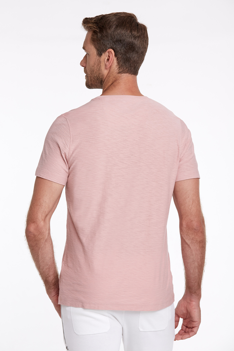 Hemington Logolu Bisiklet Yaka Pembe Pamuk T-Shirt. 6 Hemington Logolu Bisiklet Yaka Pembe Pamuk T-Shirt. 6