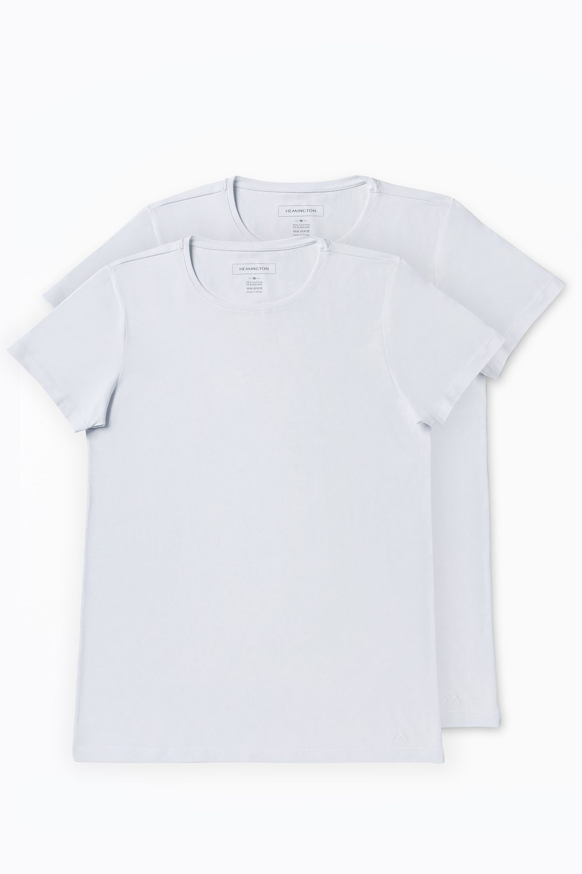 İkili Beyaz İç Giyim T-Shirt Seti