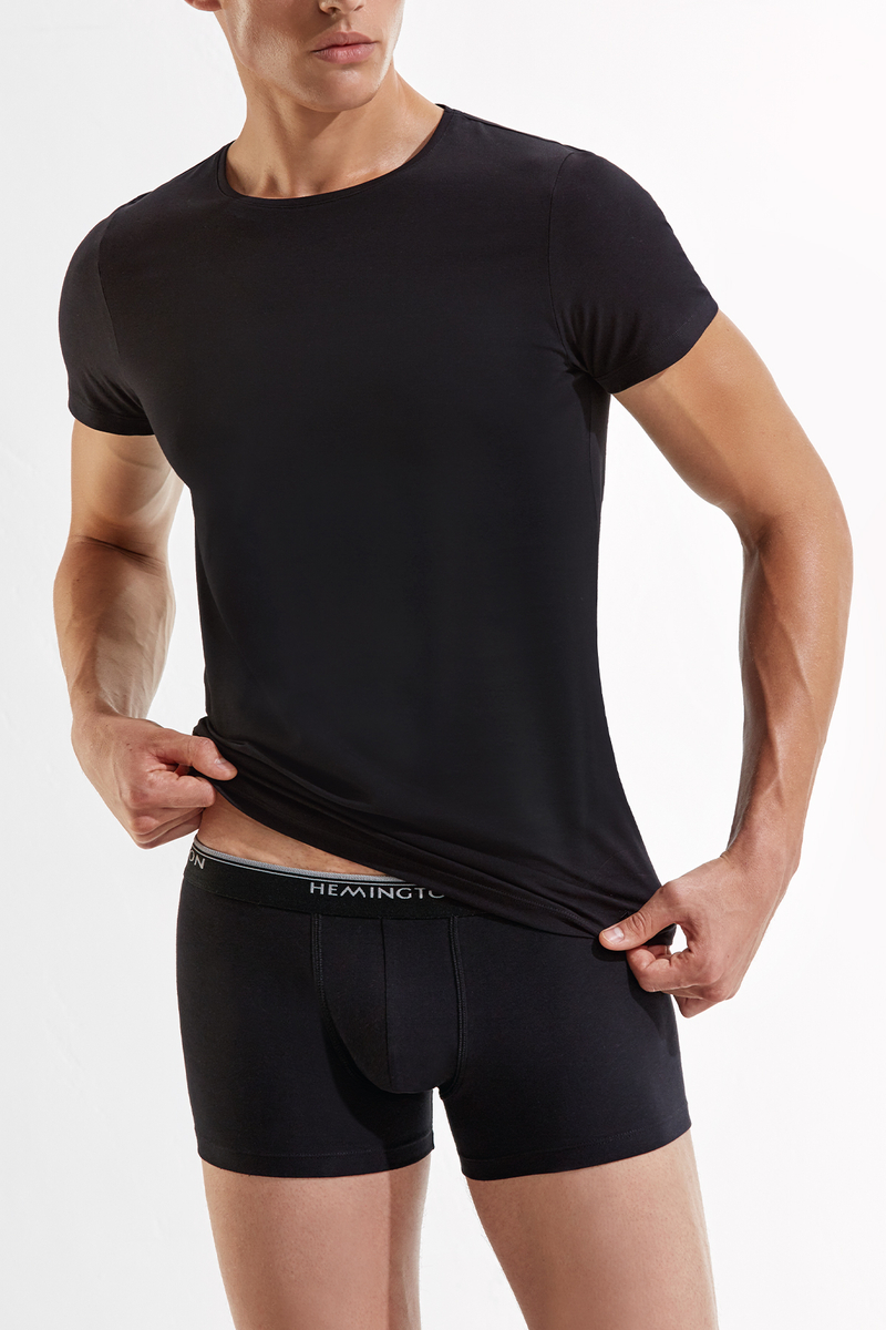 Hemington İkili Siyah İç Giyim T-Shirt Seti. 1