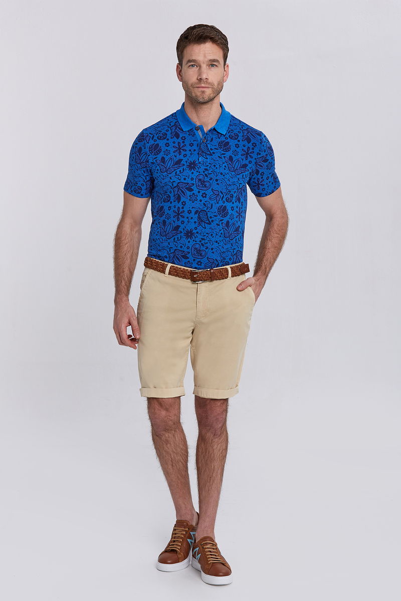 Hemington İndigo Çiçek Desenli Pike Pamuk Polo T-Shirt. 8 Hemington İndigo Çiçek Desenli Pike Pamuk Polo T-Shirt. 8