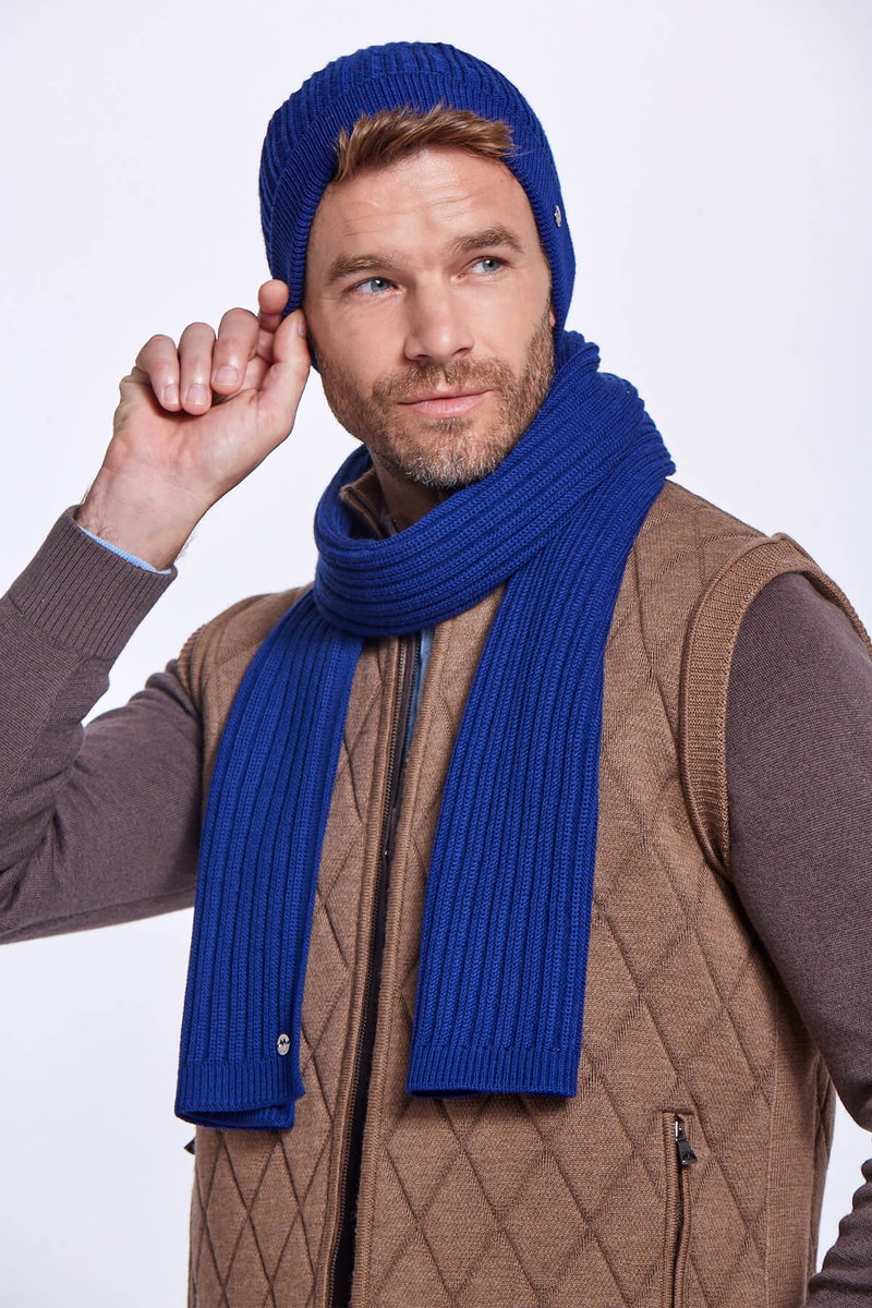 Hemington İndigo Mavi Merino Yün Su İtici Bere. 3 Hemington İndigo Mavi Merino Yün Su İtici Bere. 3