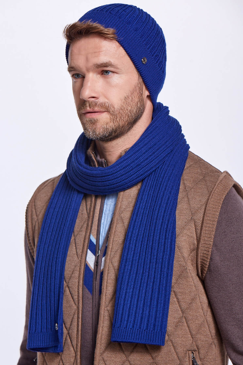 Hemington İndigo Mavi Merino Yün Su İtici Bere. 4 Hemington İndigo Mavi Merino Yün Su İtici Bere. 4