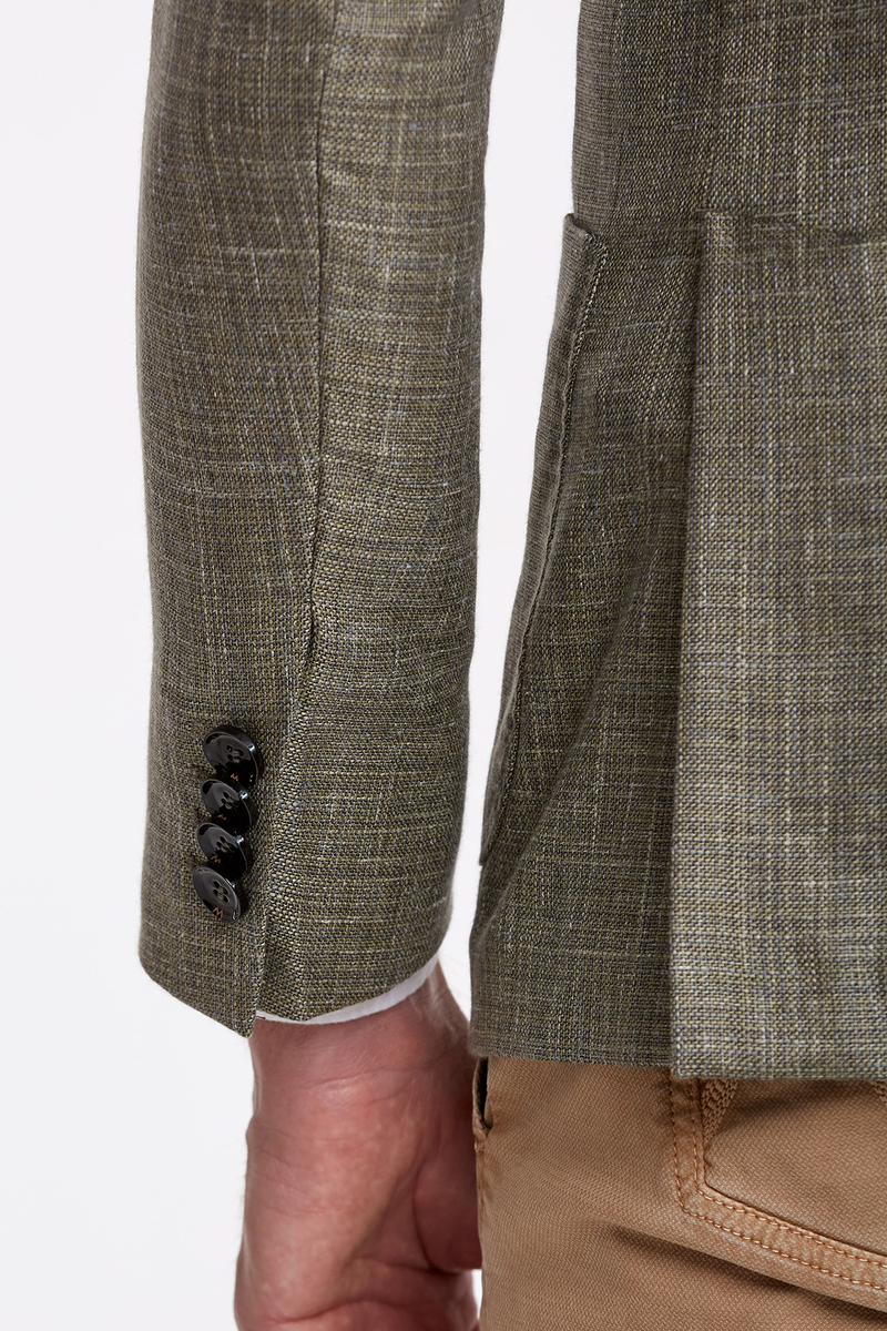 Hemington Keten-İpek Karışımlı Haki Yazlık Blazer Ceket. 7 Hemington Keten-İpek Karışımlı Haki Yazlık Blazer Ceket. 7