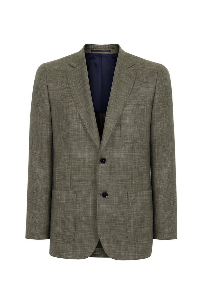 Hemington Keten-İpek Karışımlı Haki Yazlık Blazer Ceket. 9 Hemington Keten-İpek Karışımlı Haki Yazlık Blazer Ceket. 9