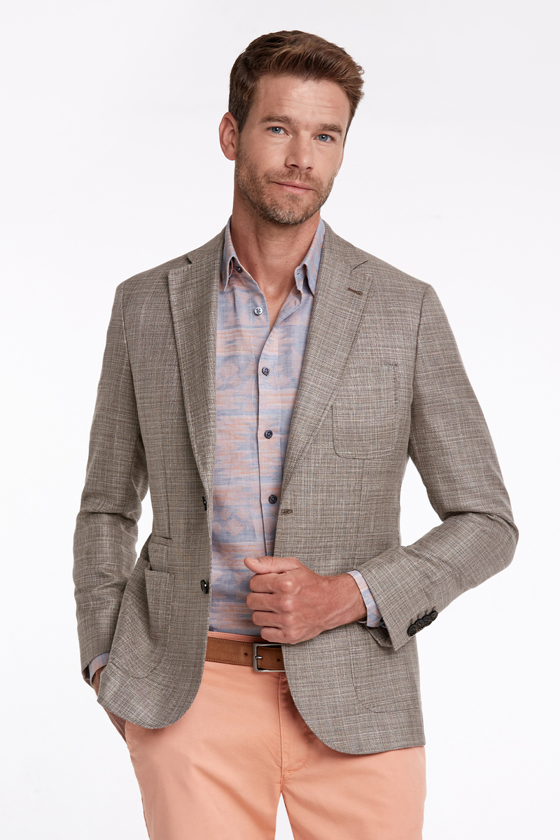 Hemington Keten-İpek Karışımlı Kum Rengi Yazlık Blazer Ceket. 3 Hemington Keten-İpek Karışımlı Kum Rengi Yazlık Blazer Ceket. 3
