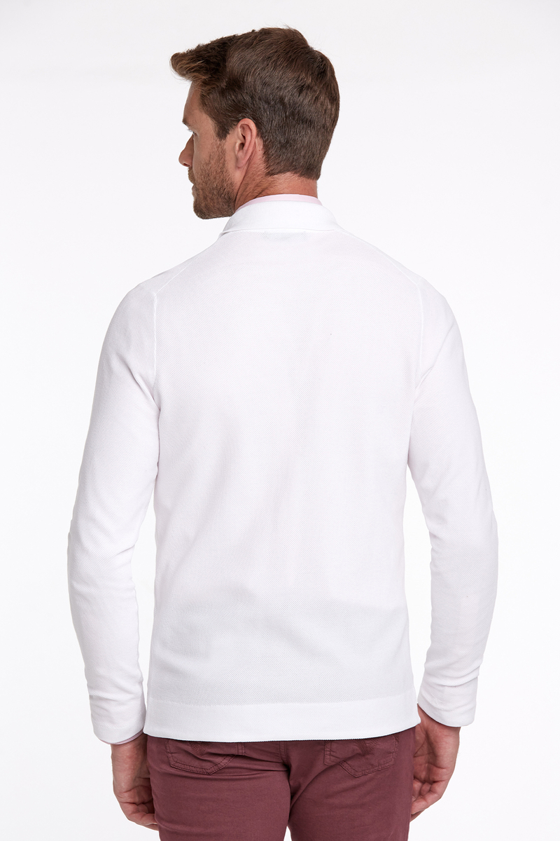 Hemington İtalyan Pamuk Kırık Beyaz Triko Yazlık Ceket. 4