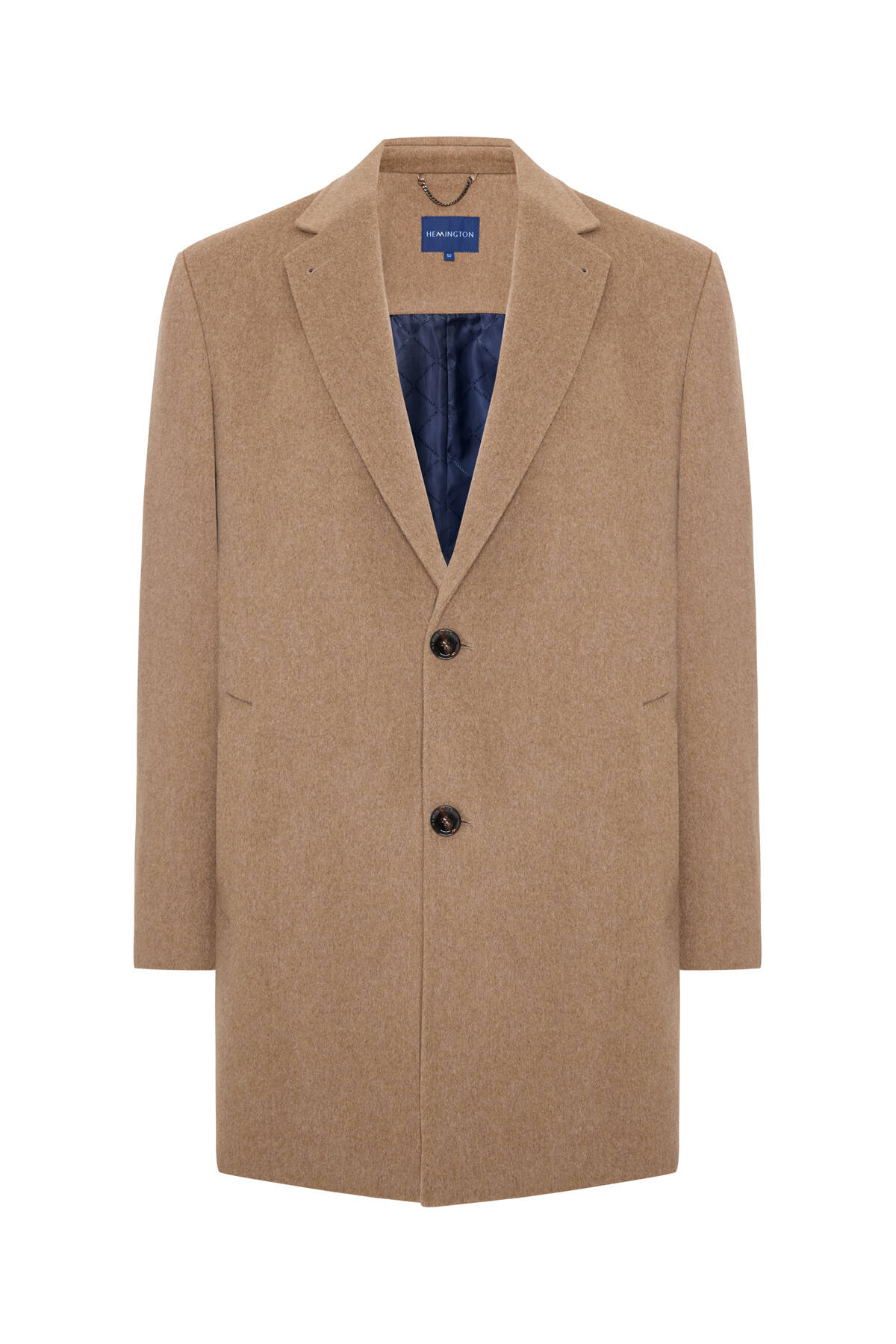 İtalyan Saf Yün Tütün Rengi Palto