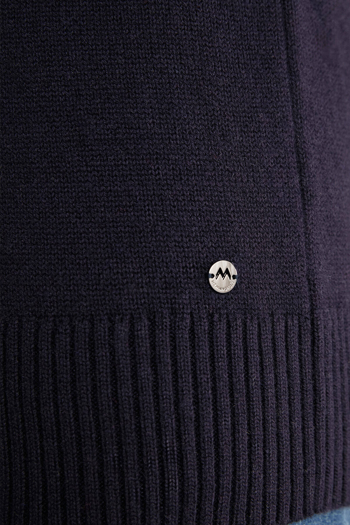 Kar Desen Lupetto Yaka Lambswool Lacivert Kazak