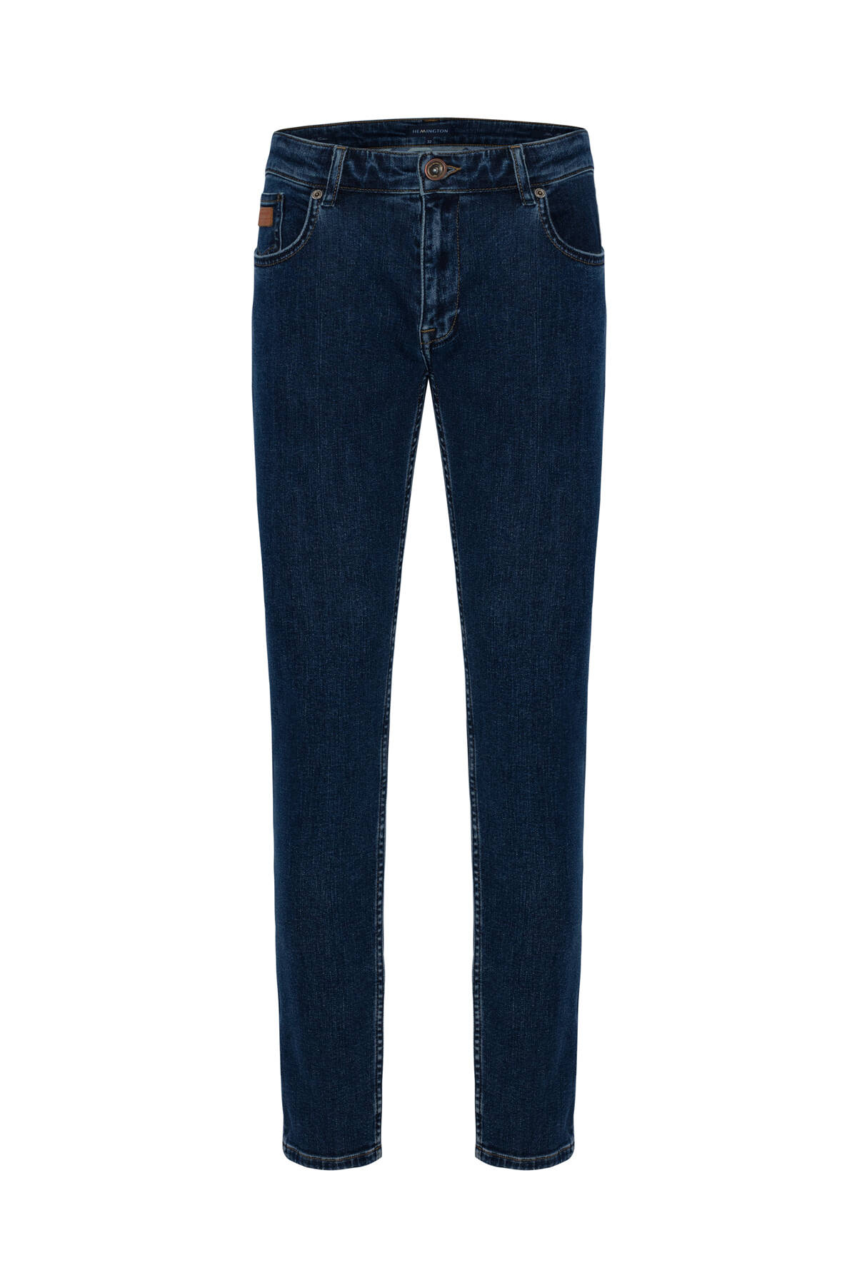 Kaşmir Karışım Kışlık Mavi Denim Pantolon