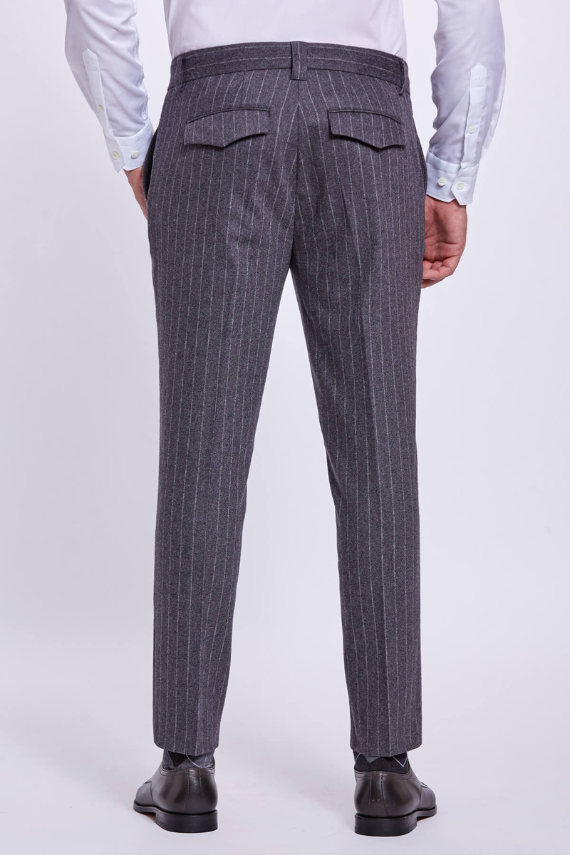 Hemington Kaşmir Karışımlı Flanel Chino Gri Pantolon. 4 Hemington Kaşmir Karışımlı Flanel Chino Gri Pantolon. 4