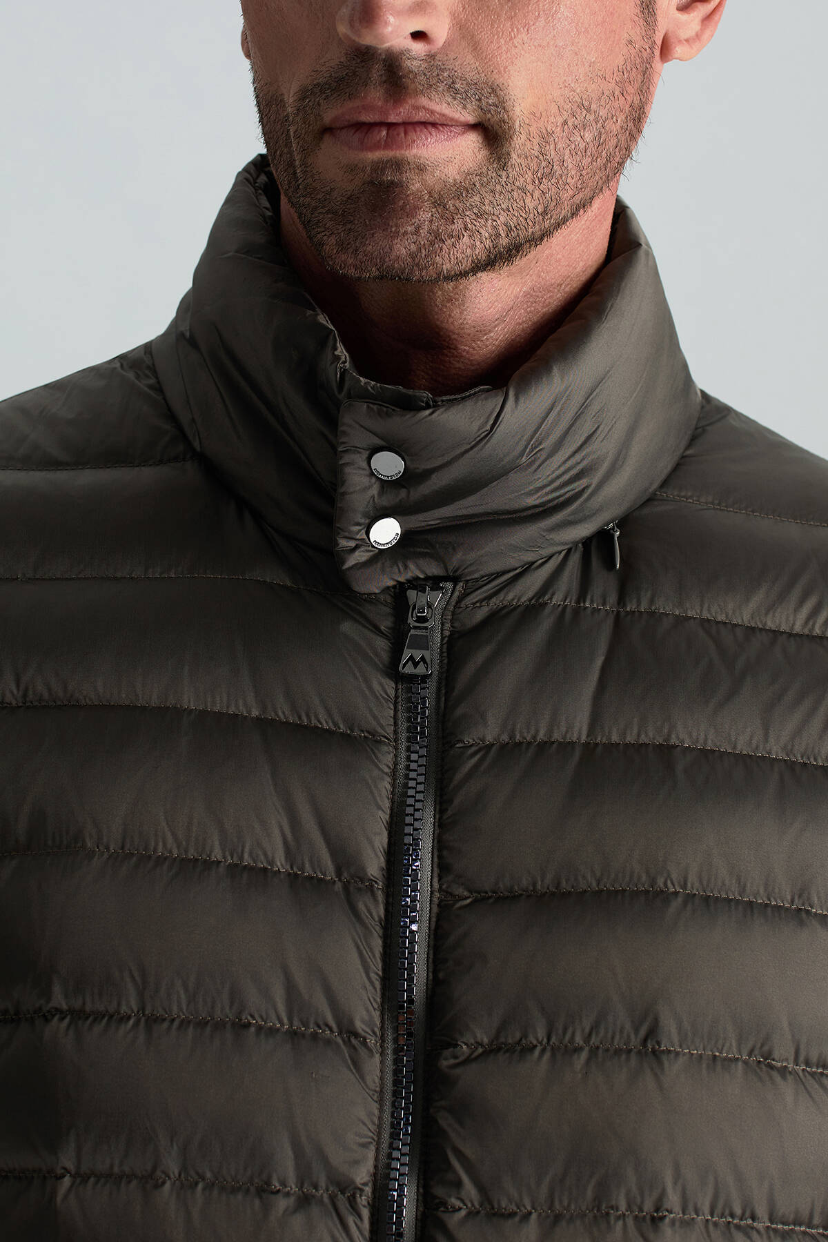 Kaz Tüyü Dolgulu Kahverengi İnce Spor Mont