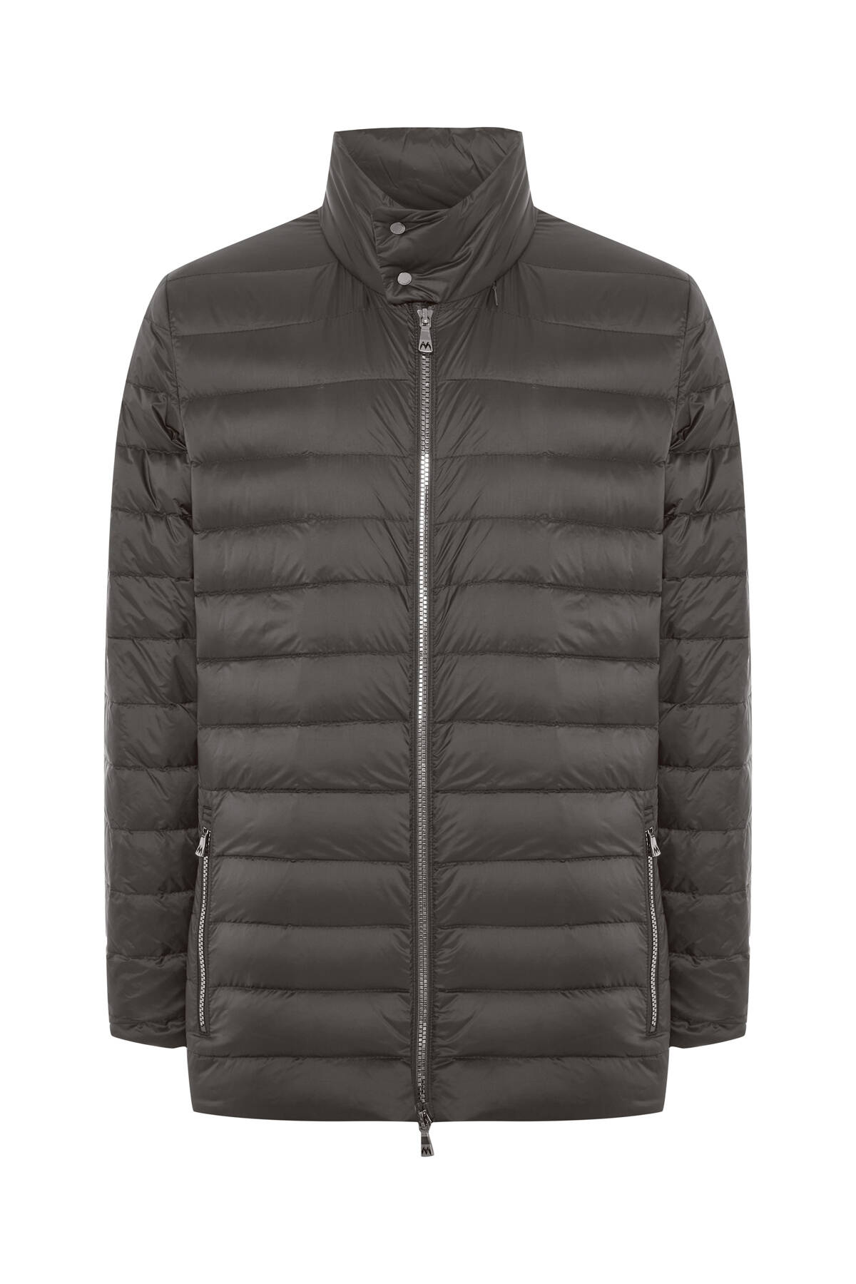 Kaz Tüyü Dolgulu Kahverengi İnce Spor Mont