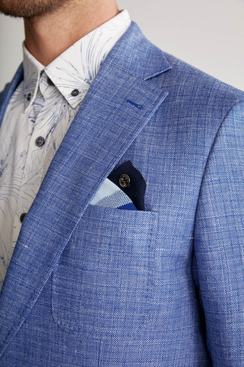 Hemington Keten-Yün Karışım Koyu Mavi Yazlık Blazer Ceket. 6 Hemington Keten-Yün Karışım Koyu Mavi Yazlık Blazer Ceket. 6