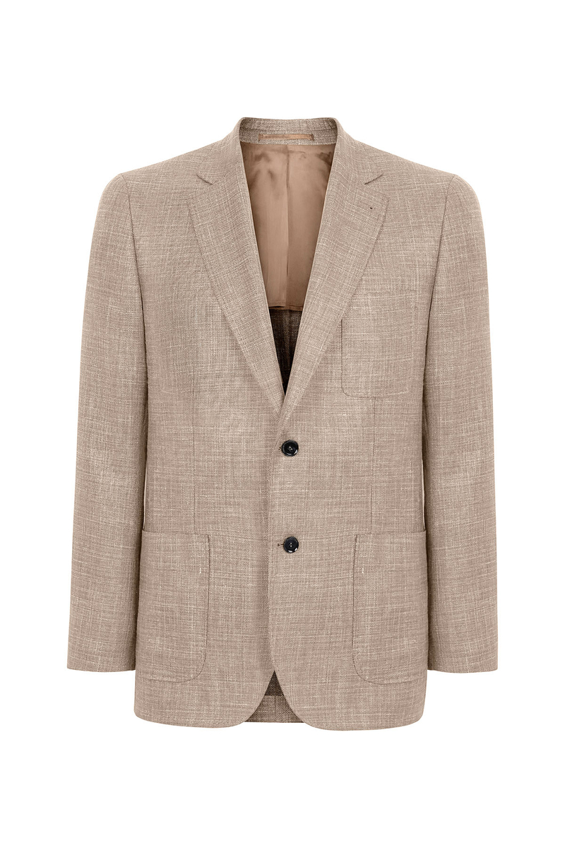 Hemington Keten-Yün Karışımlı Kum Rengi Yazlık Blazer Ceket. 9 Hemington Keten-Yün Karışımlı Kum Rengi Yazlık Blazer Ceket. 9