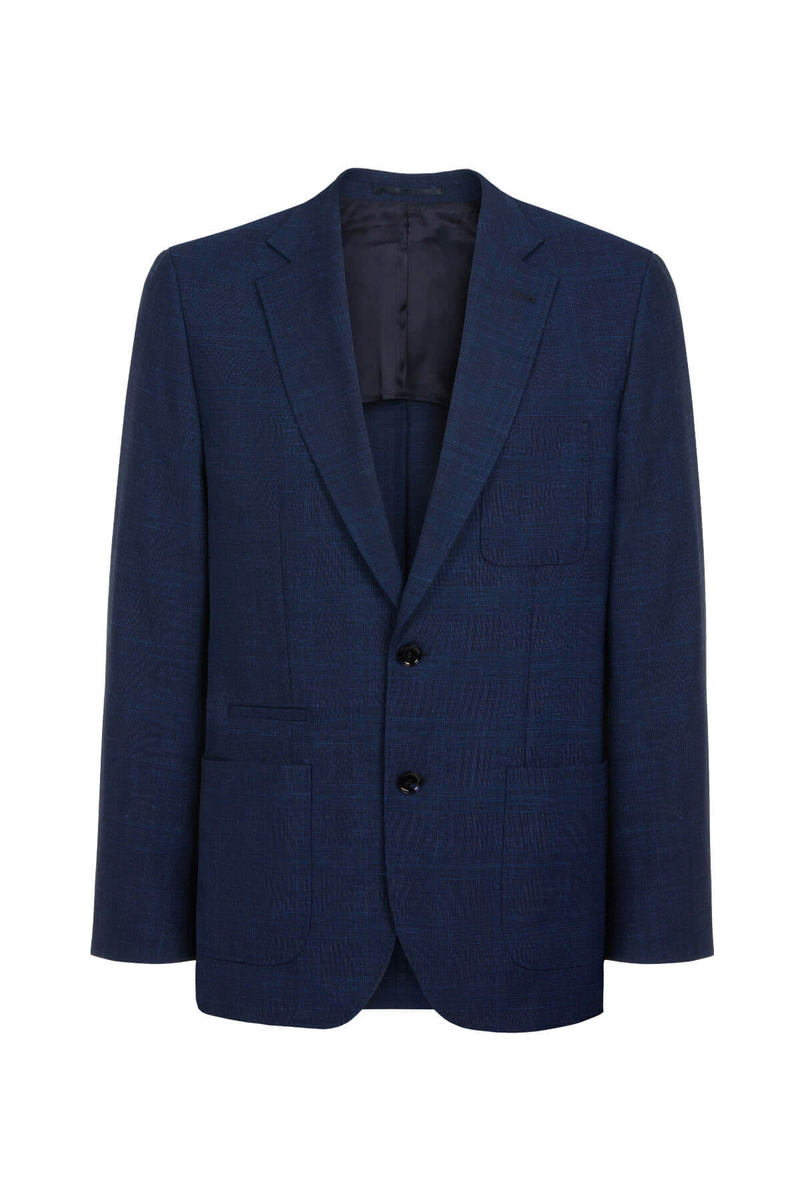 Hemington Keten-Yün Karışımlı Lacivert Yazlık Blazer Ceket. 7