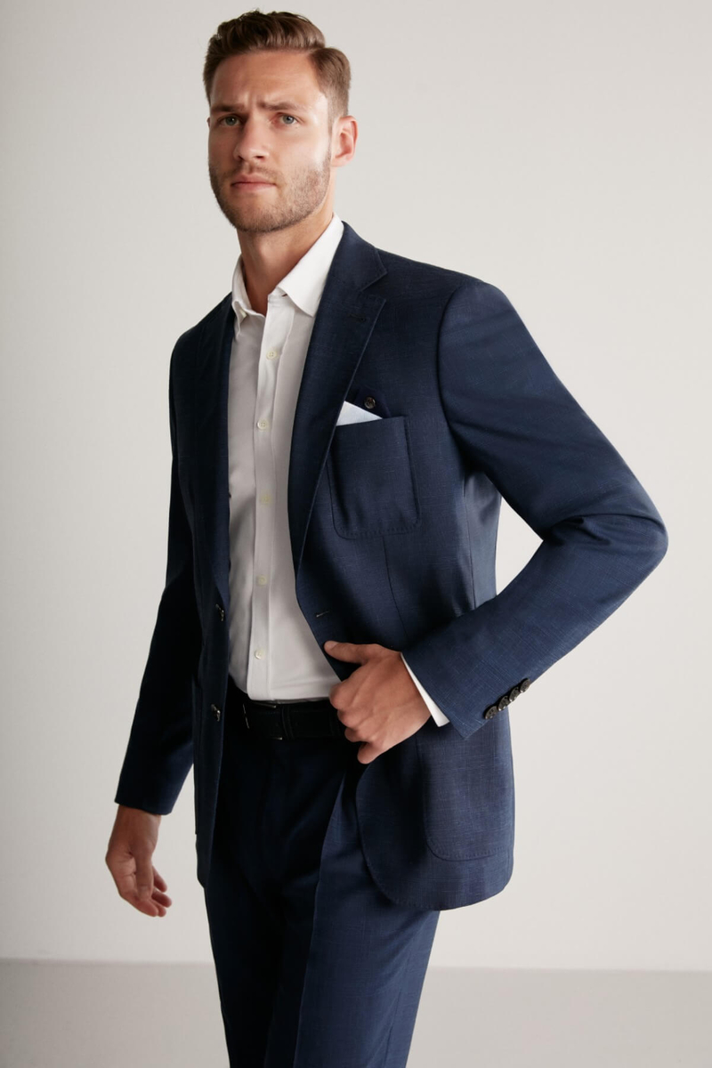 Hemington Keten-Yün Karışımlı Lacivert Yazlık Blazer Ceket. 1 Hemington Keten-Yün Karışımlı Lacivert Yazlık Blazer Ceket. 1