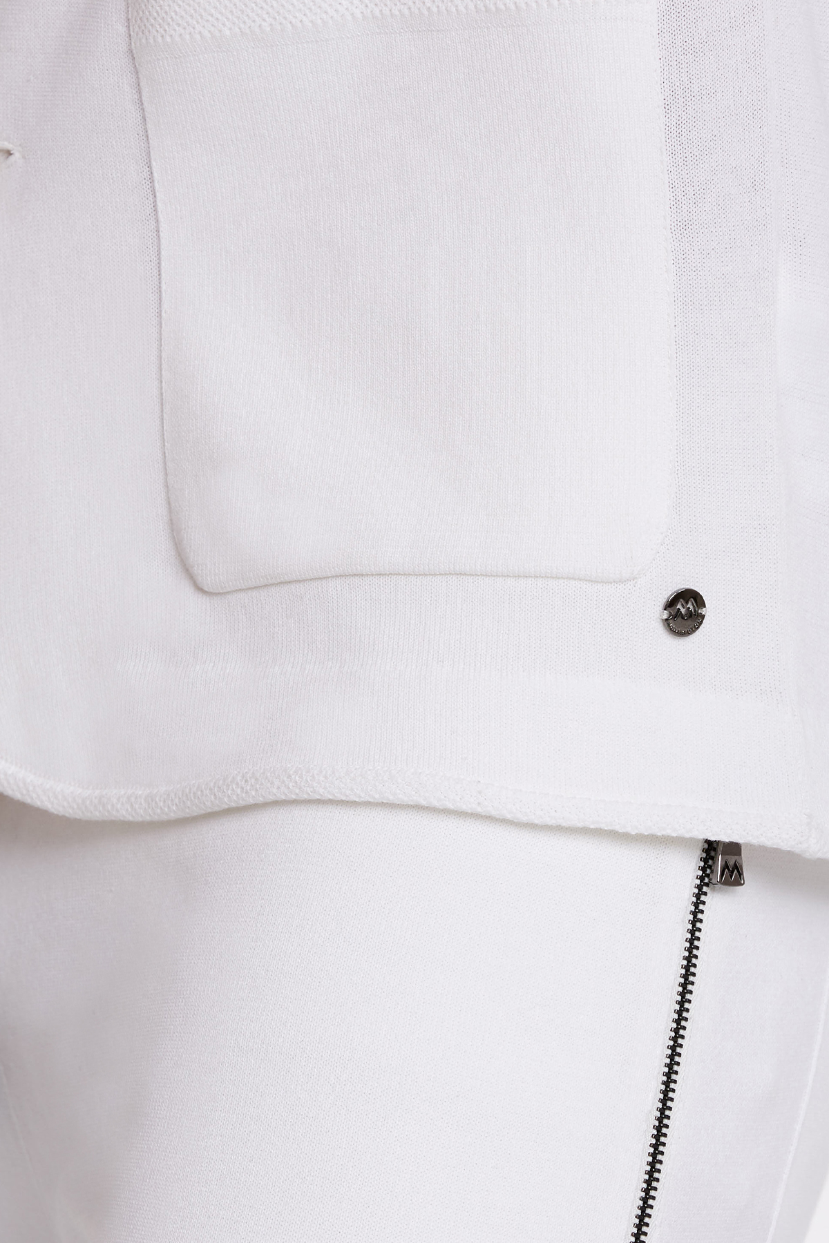 Kırık Beyaz Saf Pamuk Triko Ceket