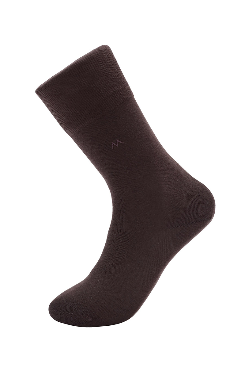 Hemington Koyu Kahverengi Pamuklu Çorap. 1