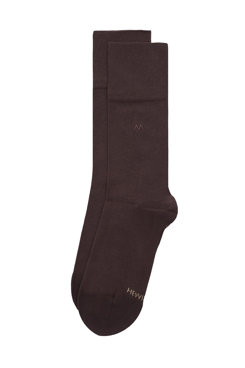 Hemington Koyu Kahverengi Pamuklu Çorap. 2
