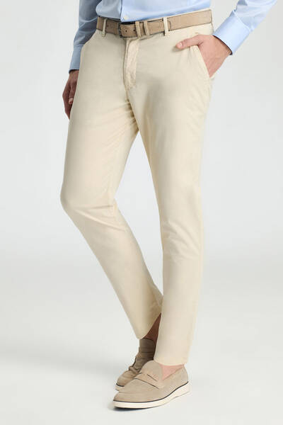 Krem Rengi Yazlık Chino Pantolon - Hemington