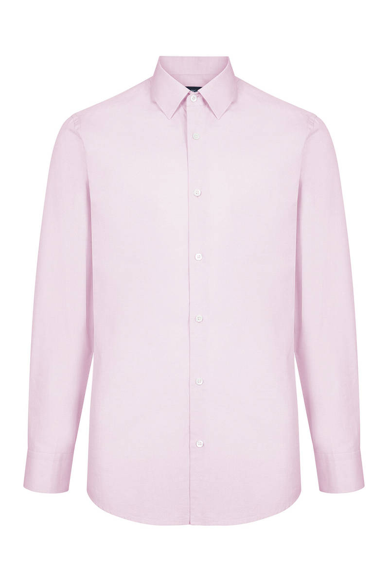 Hemington Kuş Gözü Dokulu Pembe Non Iron Business Gömlek. 8 Hemington Kuş Gözü Dokulu Pembe Non Iron Business Gömlek. 8
