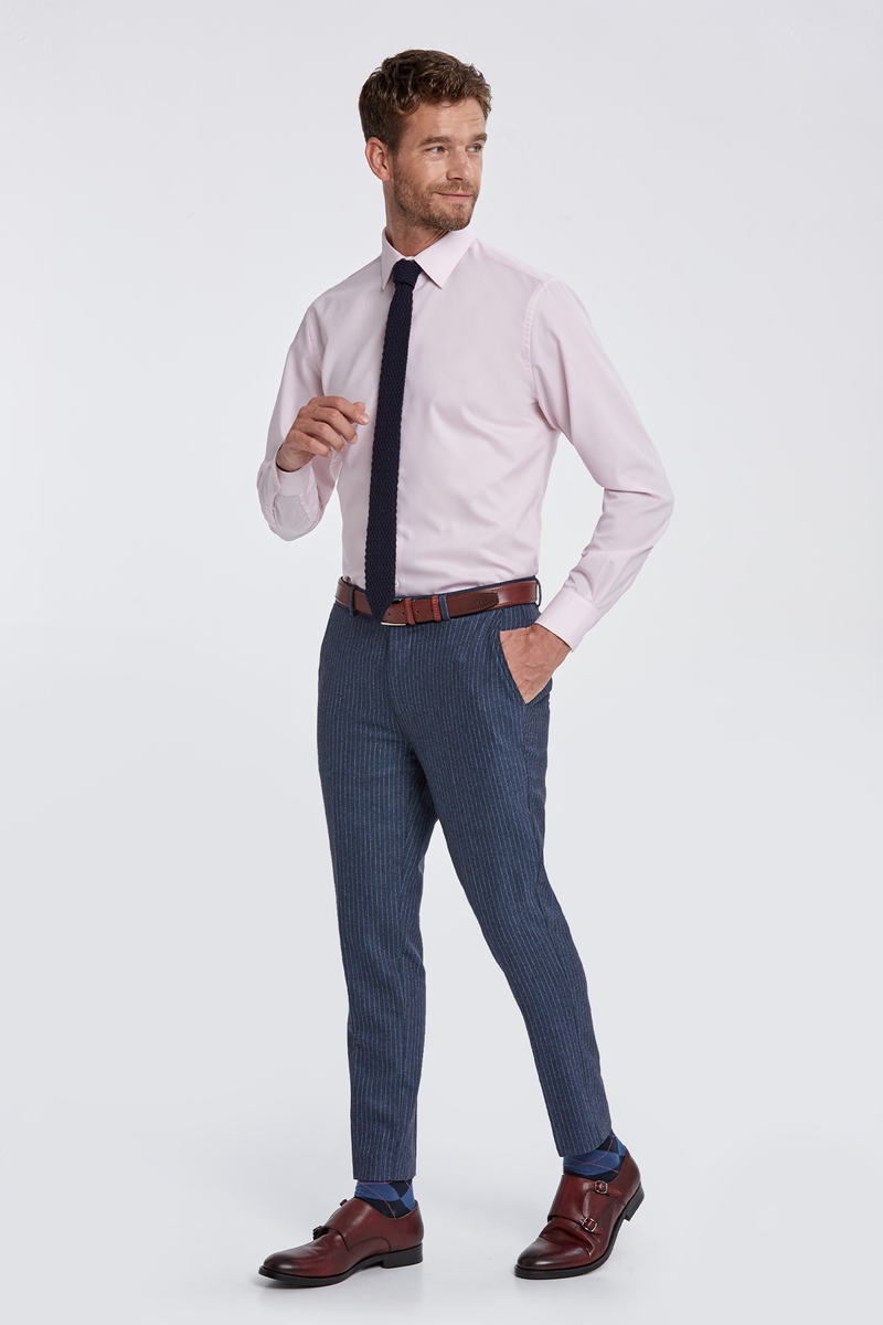 Hemington Kuş Gözü Dokulu Pembe Non Iron Business Gömlek. 2 Hemington Kuş Gözü Dokulu Pembe Non Iron Business Gömlek. 2