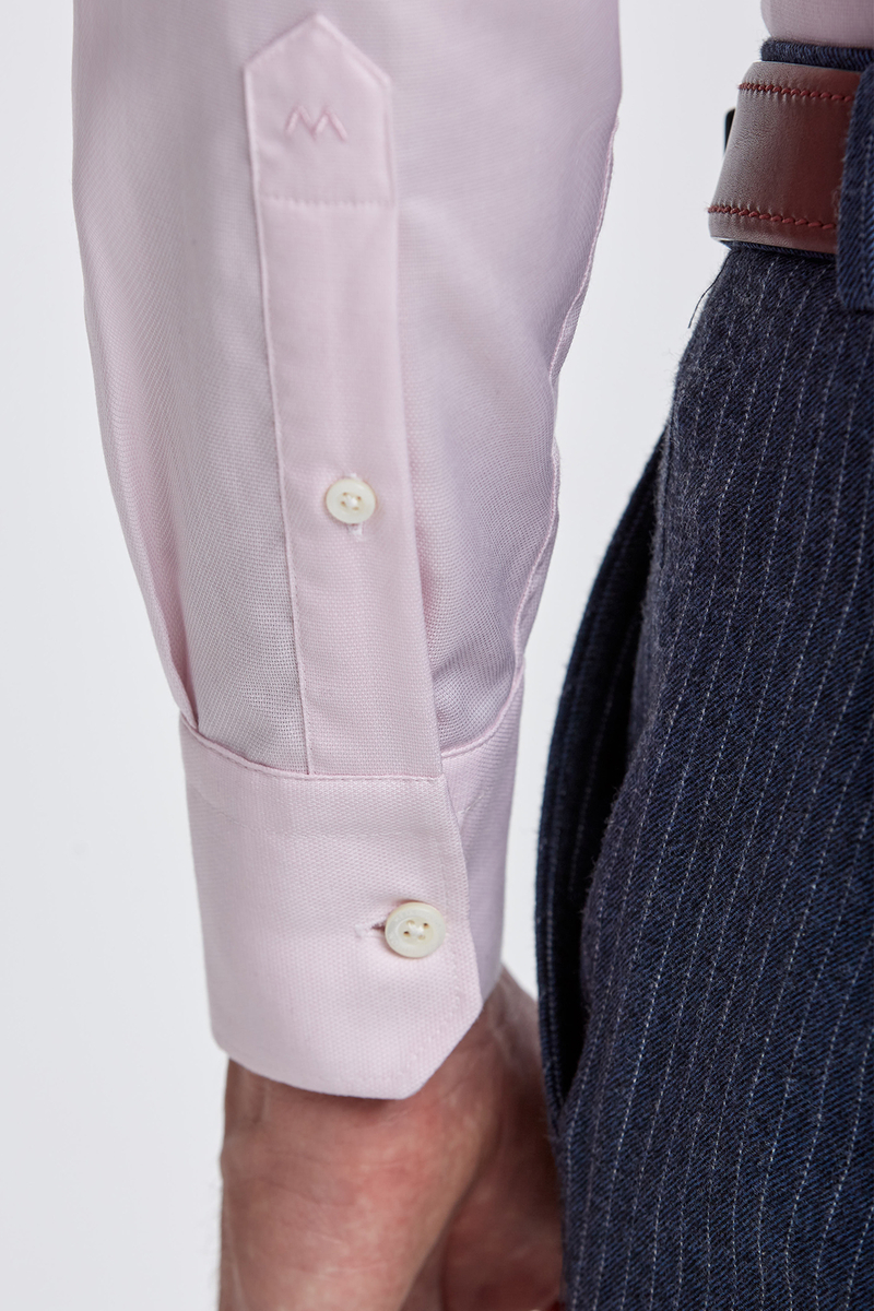 Hemington Kuş Gözü Dokulu Pembe Non Iron Business Gömlek. 7 Hemington Kuş Gözü Dokulu Pembe Non Iron Business Gömlek. 7