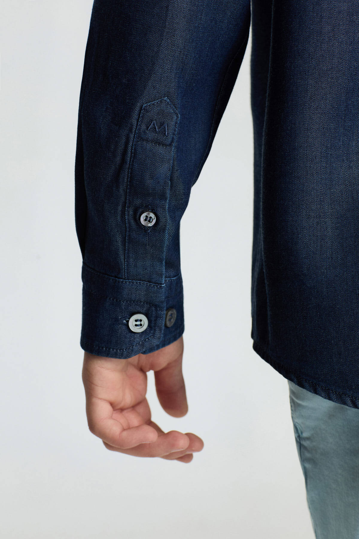 Lacivert Denim Çocuk Gömlek