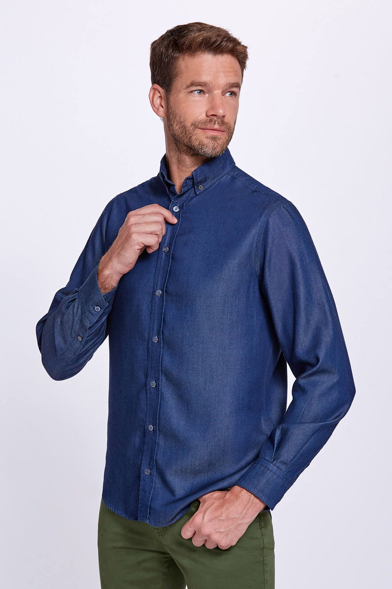 Hemington Lacivert Denim Gömlek. 3 Hemington Lacivert Denim Gömlek. 3