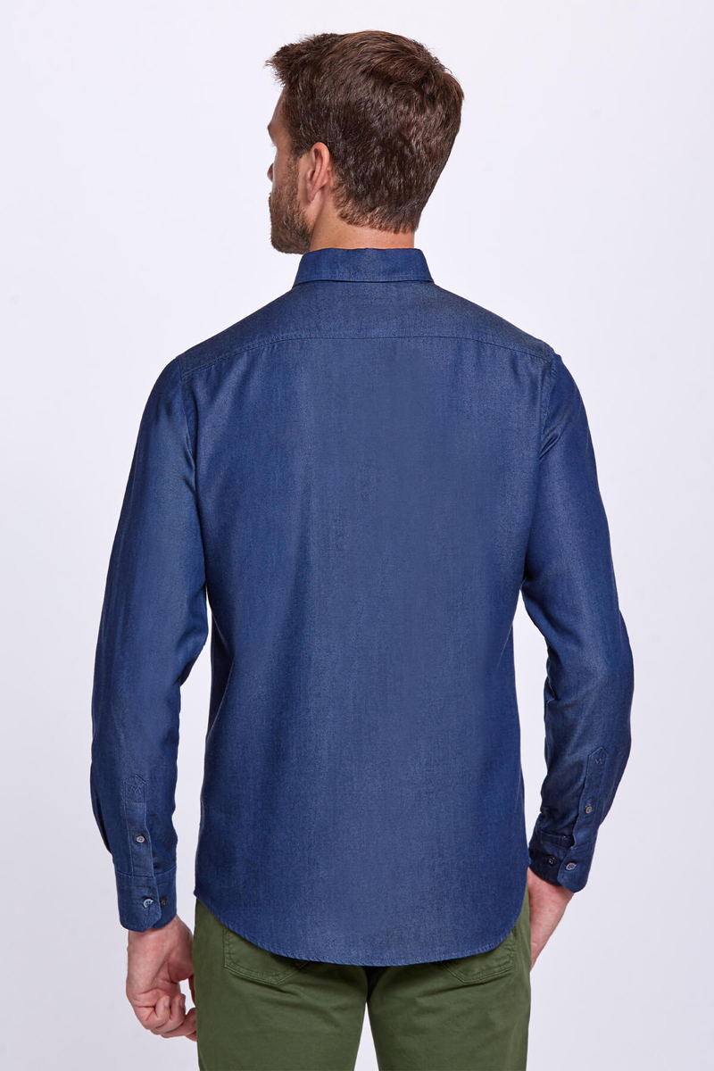 Hemington Lacivert Denim Gömlek. 4 Hemington Lacivert Denim Gömlek. 4