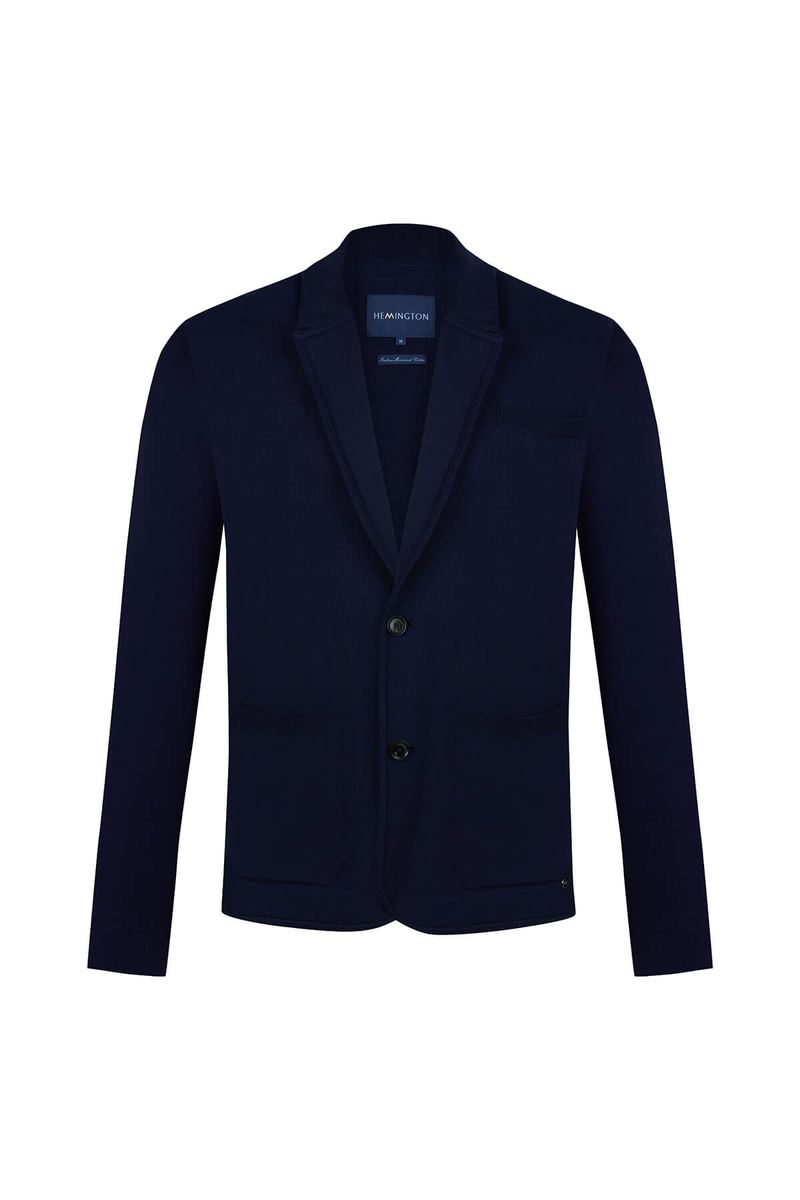 Hemington Lacivert Giza Pamuk Triko Blazer Ceket. 8 Hemington Lacivert Giza Pamuk Triko Blazer Ceket. 8