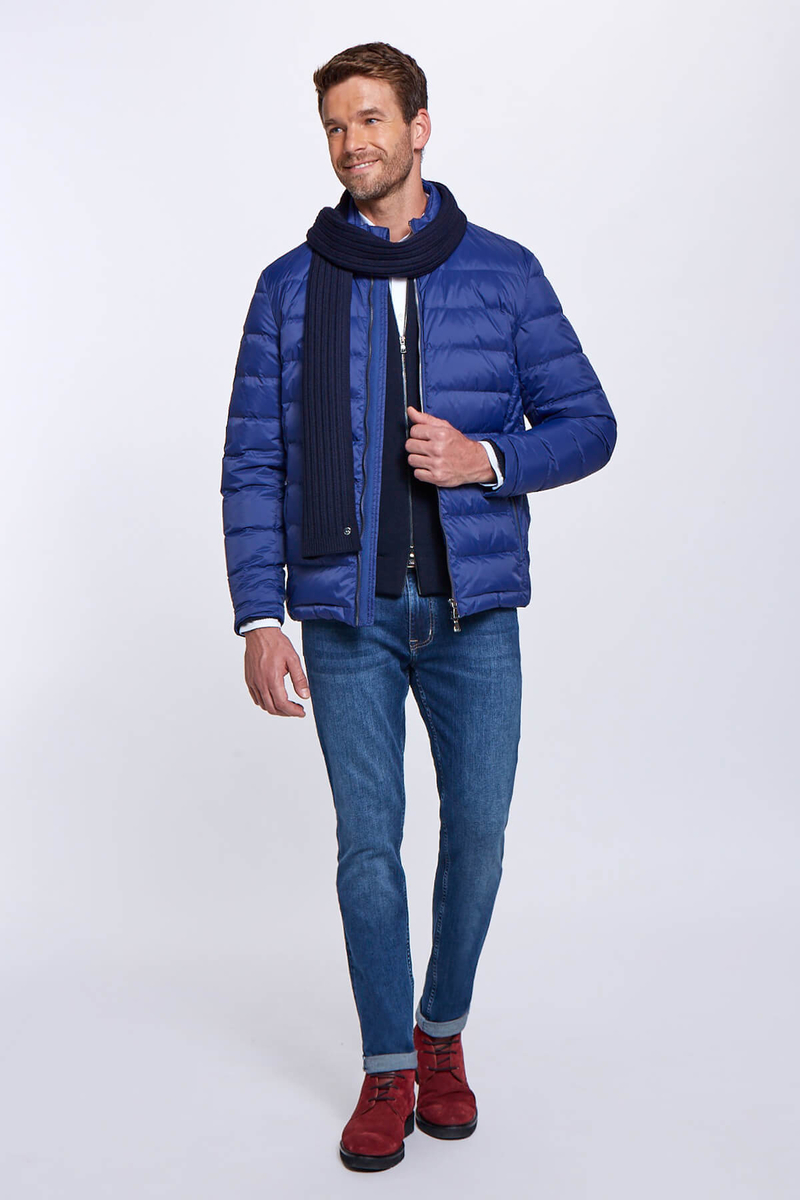 Hemington Lacivert Merino Yün Bomber Ceket. 5