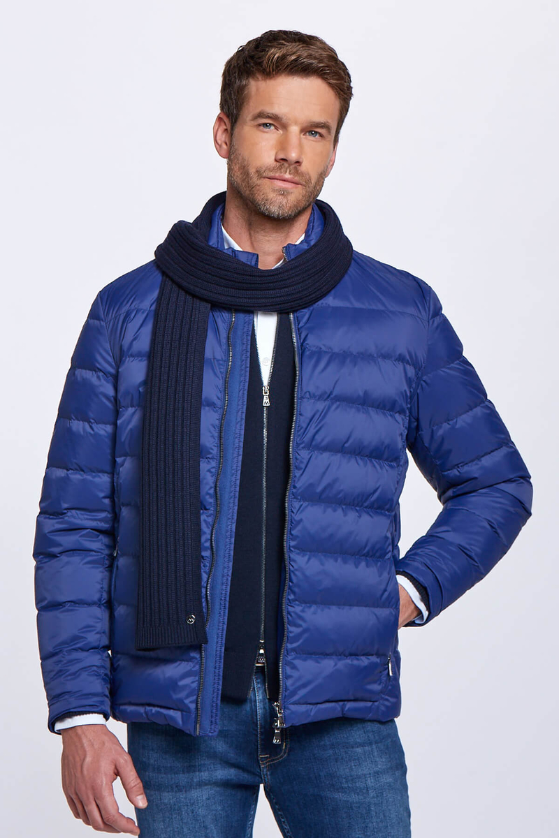 Hemington Lacivert Merino Yün Bomber Ceket. 6 Hemington Lacivert Merino Yün Bomber Ceket. 6