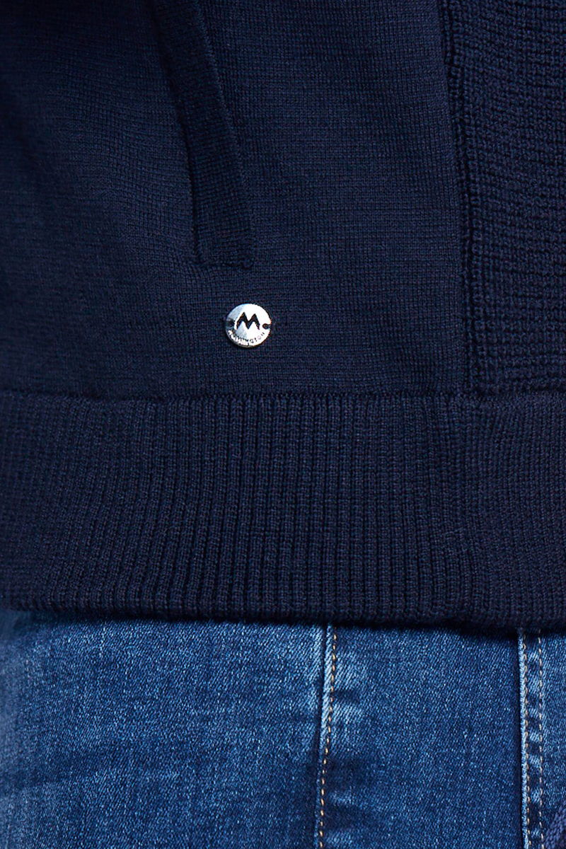Hemington Lacivert Merino Yün Bomber Ceket. 8 Hemington Lacivert Merino Yün Bomber Ceket. 8