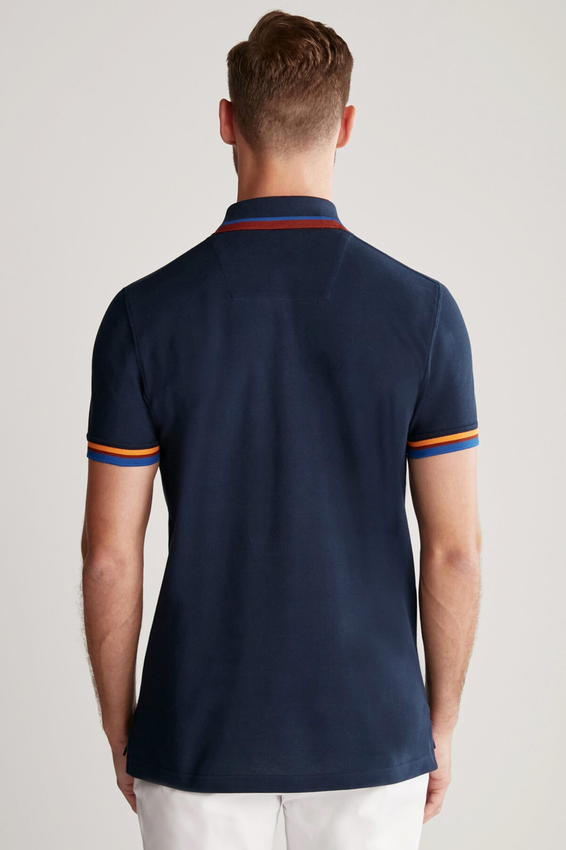 Hemington Pike Pamuk Lacivert Polo T-Shirt. 6