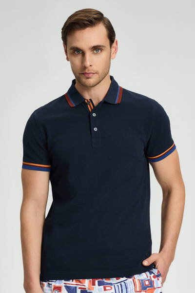 Pike Pamuk Lacivert Polo T-Shirt